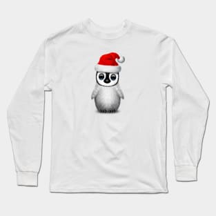 Baby Penguin Wearing a Santa Hat Long Sleeve T-Shirt